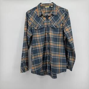 L.L.Bean Women’s Small Plaid Flannel Button Shirt Pockets Cozy Fall Winter